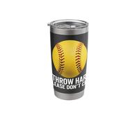 Softball I Throw Hard Please Don't Cry Stainless Steel Insulated Tumbler