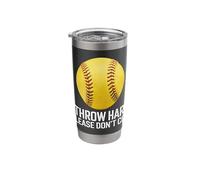 Softball I Throw Hard Please Don't Cry Stainless Steel Insulated Tumbler