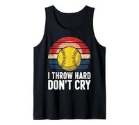 Softball I Throw Hard Please Don't Cry Tank Top