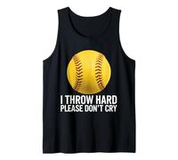 Softball I Throw Hard Please Don't Cry Tank Top