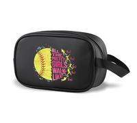 Softball Inspired Clear Makeup Bag All The Pretty Girls Walk Like This Baseball Softball Player Gift for Sport Lover (Like This Cbag EU)