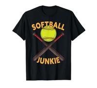 Softball Junkie - Softball Player Softball Coach Value Graphic T-Shirt, Men, Black, L