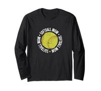 Softball Mom Circle Proud Sports Mom Long Sleeve T-Shirt