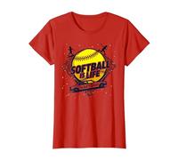 Softball Mom Life: I'm Just The Driver T-Shirt, Women, Red, XXL