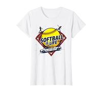 Softball Mom Life: I'm Just The Driver T-Shirt, Women, White, XL