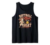 Softball Mom of The Goat Diamond Cheer Pride Tank Top