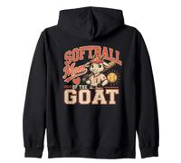 Softball Mom Of The GOAT Proud Diamond Cheer Zip Hoodie