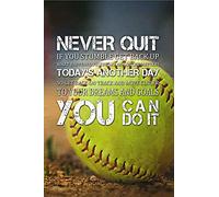 Softball Never Quit If You Stumble Get Back Up Vintage 500 Piece Jigsaw Puzzle for Adults Families Kids Wooden Puzzles Wall Art Home Decor