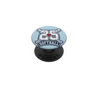 Softball Number 25 Bats Heart Fastpitch Player Collegiate PopSockets Adhesive PopGrip