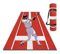 Softball Pitching Mat with Inlaid Rubber Mound for Indoor and Outdoor Practice