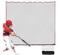 Softball Pitching Practice Net - 10x10ft Multi-Sport Target Netting for Baseball, Golf, and Football, Heavy-Duty Training Nett for Backyard, Lawn, or Field | Garage, Outdoor, Sports Practice