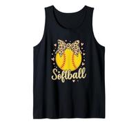 Softball Player Design Bow Sweetheart Style Tank Top