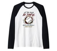 Softball Player Faith Christian Bible Verse Raglan Baseball Tee