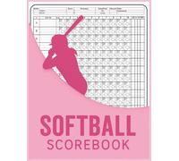 softball scorebook pink: Scorekeeping Logbook for Fastpitch & Slowpitch Games - 110 Pages, 8.5x11” Softball Stats Record Notebook