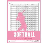 softball scorebook pink: Scorekeeping Logbook for Fastpitch & Slowpitch Games - 110 Pages, 8.5x11” Softball Stats Record Notebook