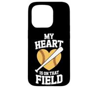 Softball Season My Heart Is On That Field Case for iPhone 15 Pro