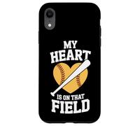 Softball Season My Heart Is On That Field Case for iPhone XR