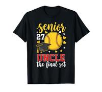 Softball Senior 2027 Uncle Final Set Family Support T-Shirt