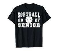 Softball Senior Night Softball Senior 2027 Graduation 1 Value Graphic T-Shirt, Men, Black, XL
