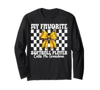 Softball Sister Girl My Favorite Player Calls Me Sister Long Sleeve T-Shirt