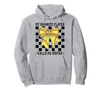 Softball Sister Girl My Favorite Player Calls Me Sister Pullover Hoodie