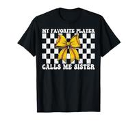 Softball Sister Girl My Favorite Player Calls Me Sister T-Shirt