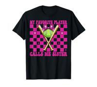 Softball Sister Girl My Favorite Player Calls Me Sister T-Shirt