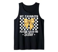 Softball Sister Girl My Favorite Player Calls Me Sister Tank Top