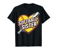 Softball Sister Pride Fastpitch Families Love Game T-Shirt