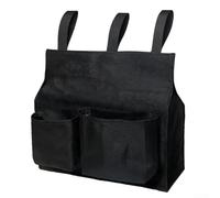 Softball Umpire Bag Black Heavy Duty Baseball Ball Carrier with Fixing Straps for Field Equipment 31cm