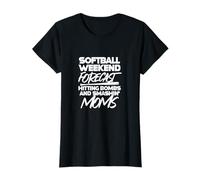 Softball Weekend Forecast Softball Moms T-Shirt