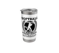 Softball Where Every Pitch is A New Opportunity Stainless Steel Insulated Tumbler
