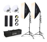 Softbox Lighting Kit, Continuous Photography Lighting Kit with 2x20x28in Soft Box | 2X 85W 2700-6400K E27 LED Bulb, Photo Studio Lights Equipment for Camera Shooting, Video Recording…