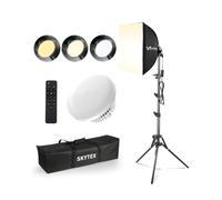Softbox Lighting Kit, Skytex Soft Box 16x16in |Upgrade 135W 2700-6400K 100V-240V AC E27 LEDBulb Continuous Photography Lighting, Photo Studio Lights Equipment for Camera Shooting,Video Recording