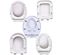 SoftClose Toilet Seat White Duroplast QuickRelease Mechanism Design AntiSlam Function Easy Installation Ideal for Bathrooms Abattant WC Frein Chute