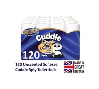 SOFTESSE Cuddle 3 Ply Soft Quilted120 Non Scented Toilet Rolls 60 x 2 Original Toilet Roll Bulk Buy
