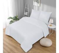 Softex Royal Microfibre Bed Linen, 200 x 220 cm, White, Soft, Cuddly and Non-Iron, 3-Piece Set: 1 Duvet Cover + 2 Pillowcases 80 x 80 cm