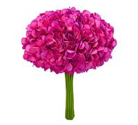 Softflame Artificial/Fake/Faux Flowers - Hydrangea Bundle Purple Color Pack of 5 Totally 20 Heads for Wedding Home Party Restaurant