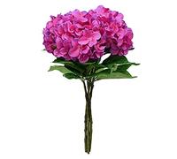 Softflame Artificial/Fake/Faux Flowers - Hydrangea Purple 4PCS for Wedding, Home, Party, Restaurant