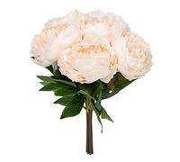Softflame Artificial/Fake/Faux Flowers - Peony White 6PCS for Wedding, Home, Party, Restaurant