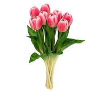 Softflame Artificial/Fake/Faux Flowers - Tulip Pink 8PCS for Wedding, Home, Party, Restaurant