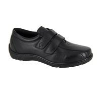 Softie Leather Extra Wide Casual Shoes Mod Comfys Black 7