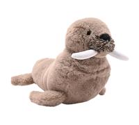 Walter the Plush Brown Walrus - 30 cm Soft Stuffed Animal Toy for Babies & Toddlers | Glow-in-the-Dark Tusks | Cuddly Ocean-Themed Comfort Toy for Kids 0-3 | Machine Washable Gift