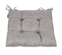 SOFTILLO Comfortable Chair Cushions With Ties - 43x43x8cm - Indoors/Outdoors Seat Pads Cushion Pad - Thick Portugal Fabric - For Dining, Living Room, Garden, Patio, Office Chairs - (Grey, Set of 6)