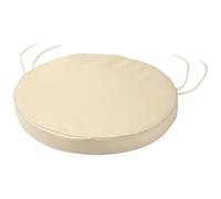 SOFTILLO Round Bistro Circular Chair Cushion with Seat Ties - 40cm | Indoor and Outdoor Furniture Seating | Water-Resistant Polyester |Patio, Kitchen Dining, Lawn & Garden, Coffee Shop Use | Natural
