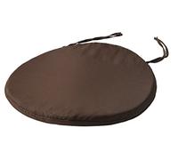SOFTILLO Round Bistro Circular Chair Cushion with Ties - Seat Pad for Dining and Kitchen Chairs, Italian Fabric, Removable Cover, Indoor and Outdoor, Patio Garden - 40x3cm - Brown