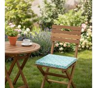 SOFTILLO Water Resistant Outdoor Garden Chair Seat Pad Luxury Thick Cushion For Patio Furniture Rattan 50X44Cm - Circle Mint