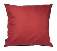 SOFTILLO Water Resistant Outdoor Scatter Pillow Cushion Pad Filled 18”x18” Decorative Seat Cushion Great for Garden Chair or Patio Furniture Bench Sofa Dark Red