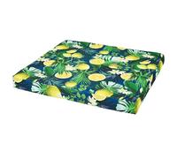 SOFTILLO Waterproof Chair Cushion For Rattan Furniture - Outdoors Seat Pads Cushion Pad For Keter CORFU - 54x50x4cm - Removable Cover, Water Resistant Material, Foam - Garden Patio - Tropical Lemon