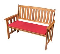 SOFTILLO Waterproof Garden Bench Outdoor Pad 108x45x4cm | Patio Furniture 2 Seater Cushion | Water Resistant Material | Chaise Swing Chair Cushion |Indoors Seat Pads | Red